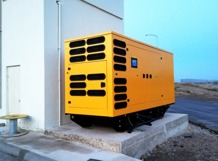 a generator outside a commercial business